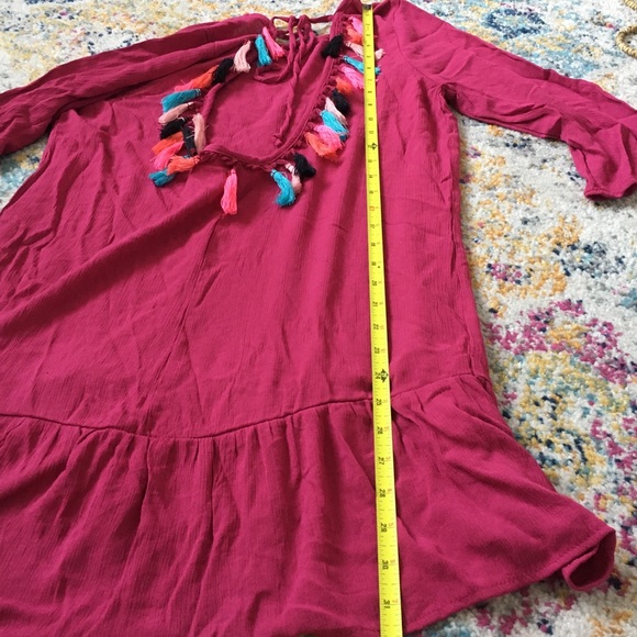 New pink fringe back swimsuit coverup NWOT - Picture 5 of 8